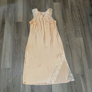 Peach lace slip nightgown